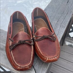 LL Bean Leather Double Sole Slipper Brown Sz 12 M